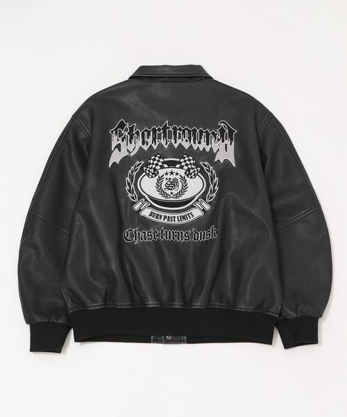 セール】SHORTROUND/PUグラフィックスタジャン（スタジャン）｜SHORT