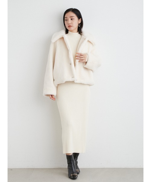 LILY BROWN（リリーブラウン）の「バリエーションショートボアコート