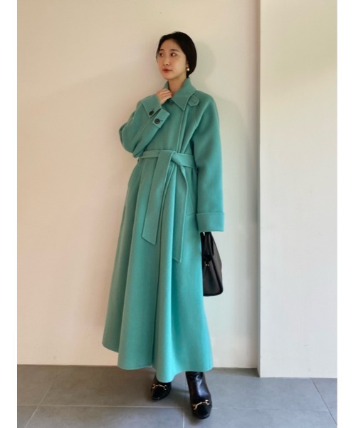 LILY BROWN（リリーブラウン）の「ダブルカフステンカラーリバーコート