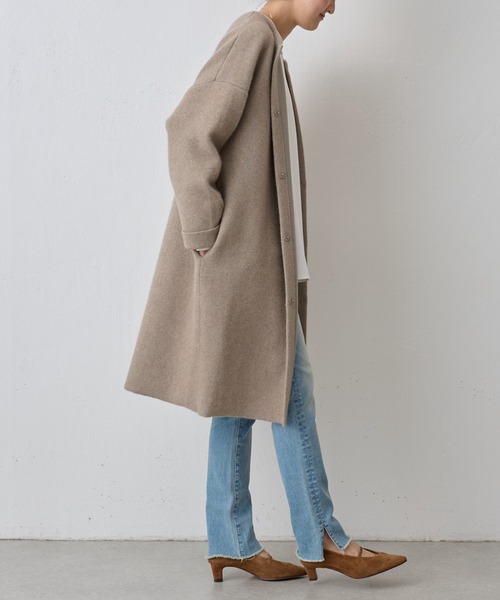 BEARDSLEY（ビアズリー）の「ニットコートロング（ノーカラーコート