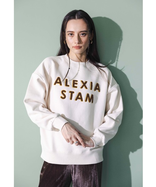 ALEXIA STAM（アリシアスタン）の「Chenille Logo Sweatshirt/刺繍ロゴ