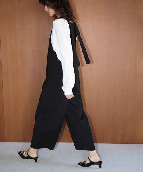 CLANE（クラネ）の「COCOON SALOPETTE PANTS（サロペット