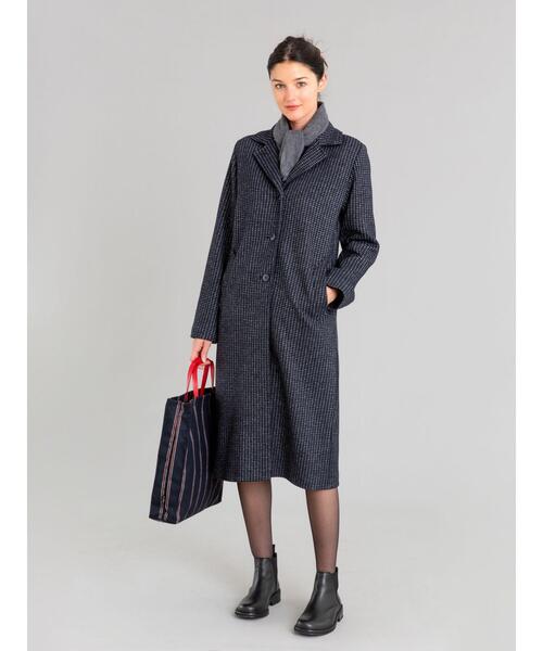 agnes b.（アニエスベー）の「JGT5 MANTEAU 千鳥格子チェスターコート