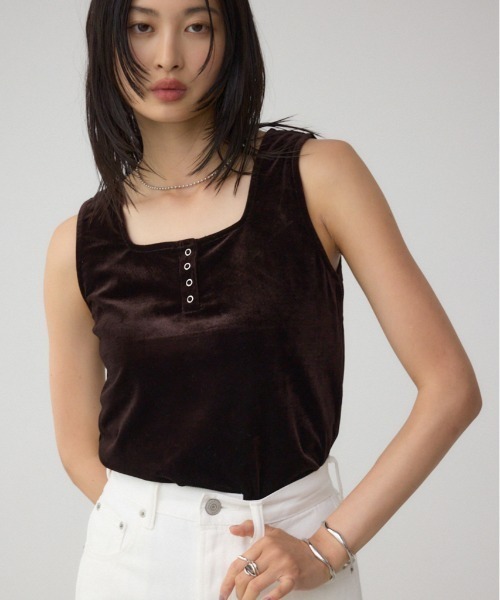 セール】ベロアタンクトップ（タンクトップ）｜AZUL BY MOUSSY