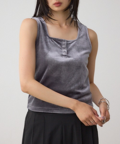 セール】ベロアタンクトップ（タンクトップ）｜AZUL BY MOUSSY