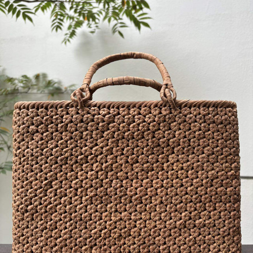 最高級の一品】国産山葡萄 山葡萄かごバッグ 手作り 籠バッグ 小粒花