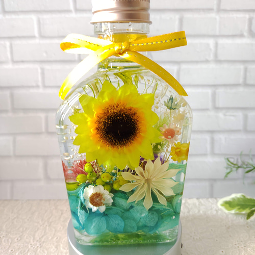 ひまわり＊ガーデンハーバリウム アートフラワー 花ゆらり♪ 通販