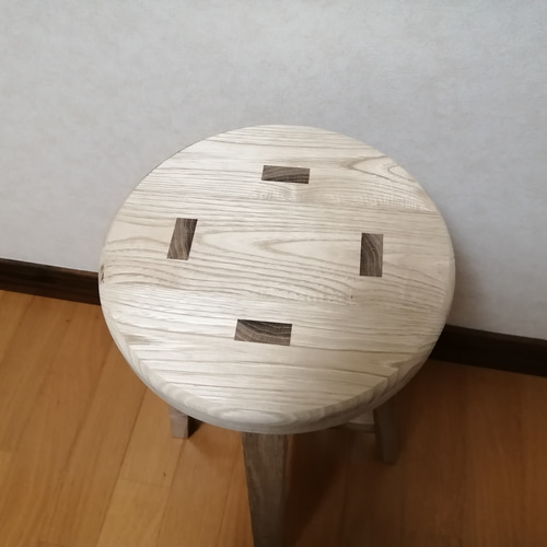 栗材スツール 高さ47cm 丸椅子 stool 椅子（チェアー）・スツール toa