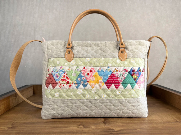 creema限定】【人気姉妹品】ハートキルトパッチワークの爽やか2Way