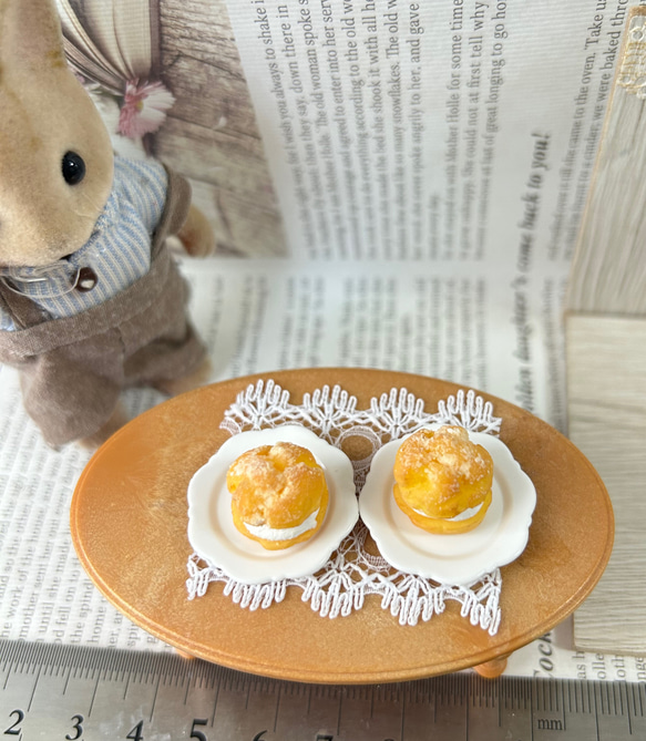 ミニチュアスイーツ シュークリーム2個セット ミニチュア その他