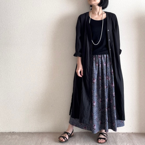 低身長さん向け洋服】リバティ生地 ギャザースカート （柄：ジュニパー