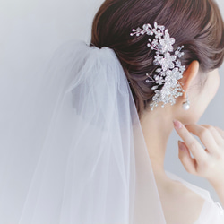 DH100 ヘッドドレス ウェディング ブライダル ヘアアクセサリー お花
