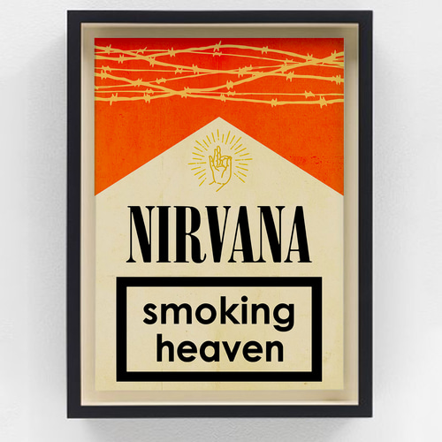 NIRVANA シガレットジャケット レトロレッド×ゴールド ポップアート