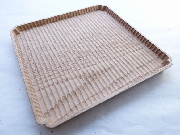 ご予約商品】入隅 我谷盆 栗 30×30×2.5cm ナチュラル お盆 トレイ 木地
