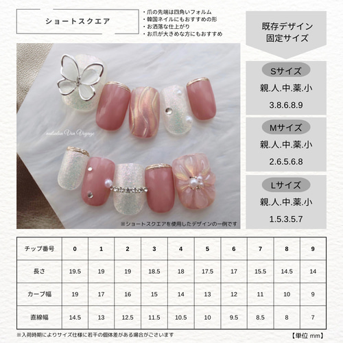 サイズ確認用チップ ネイルチップ（つけ爪） nailsalon Von Voyage