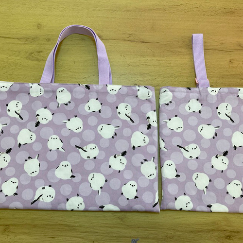 ハンドメイド 入学グッズ（6点セット）・小学校 ☆006・シマエナガ