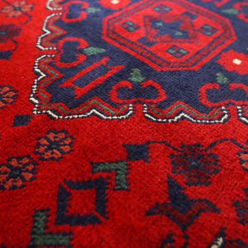 121×83cm【アフガニスタン手織り絨毯 カールモハメディ】ペルシャ絨毯