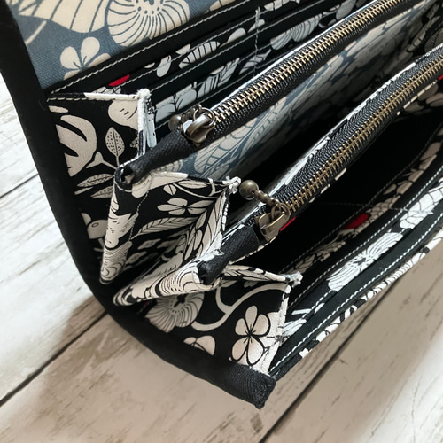 ハンドメイド 長財布 お財布バッグ やりくり財布 マスク入れ カード