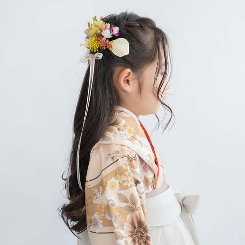 小学校 卒業式 袴 髪飾り セット リボン くすみカラー ハーフアップ
