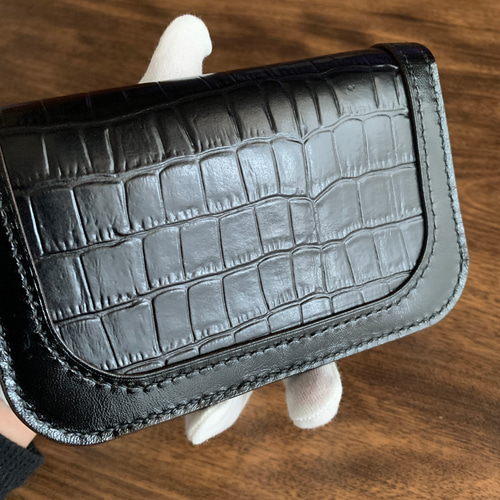 トラッカーウォレット クロコ型押し 長財布（メンズ） yumemaru.l 通販