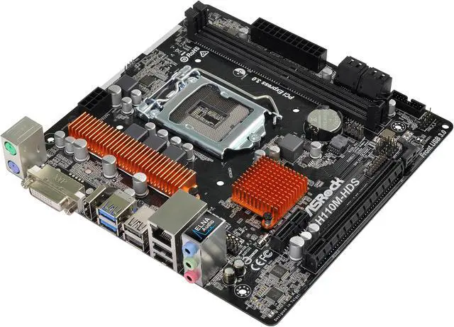 ASRock H110M-HDS R3.0 LGA 1151 Micro ATX Motherboards - Intel
