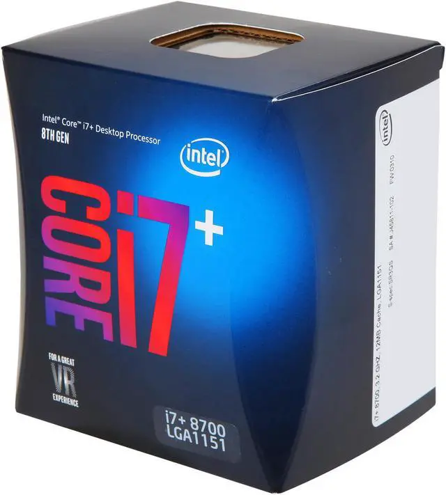 Intel Core I Plus i7+ 8700 Coffee Lake 6-Core 3.2 GHz (4.6 GHz