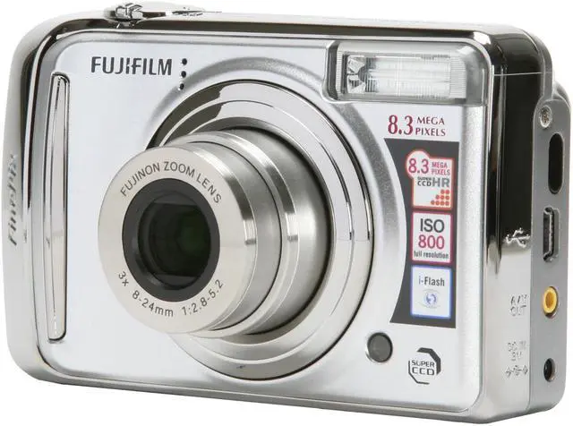 FUJIFILM FinePix A800 Silver 8.3 MP Digital Camera - Newegg.com