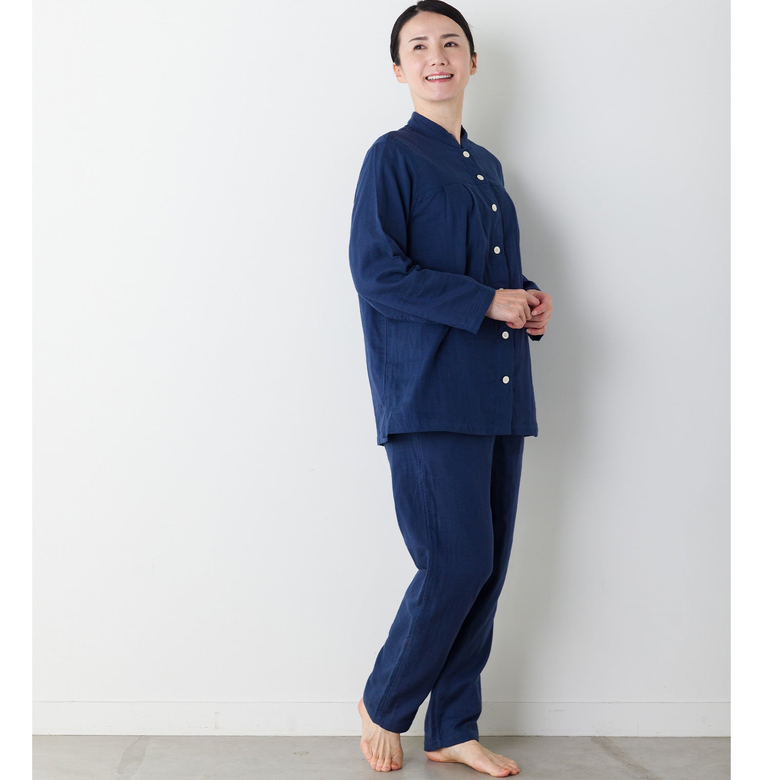 呼吸するパジャマ®（レディース）マオカラータイプ ｜睡眠てらす