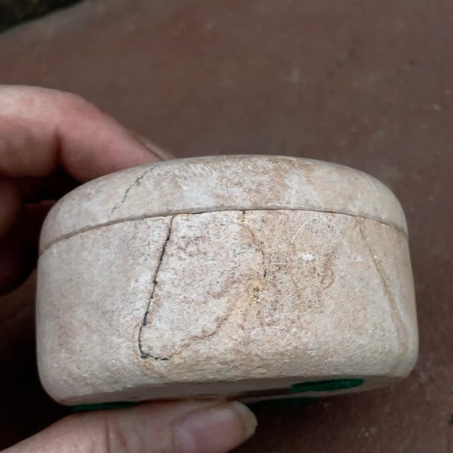 Late 20th Century Vintage Siku Soapstone Trinket Box Handmade by