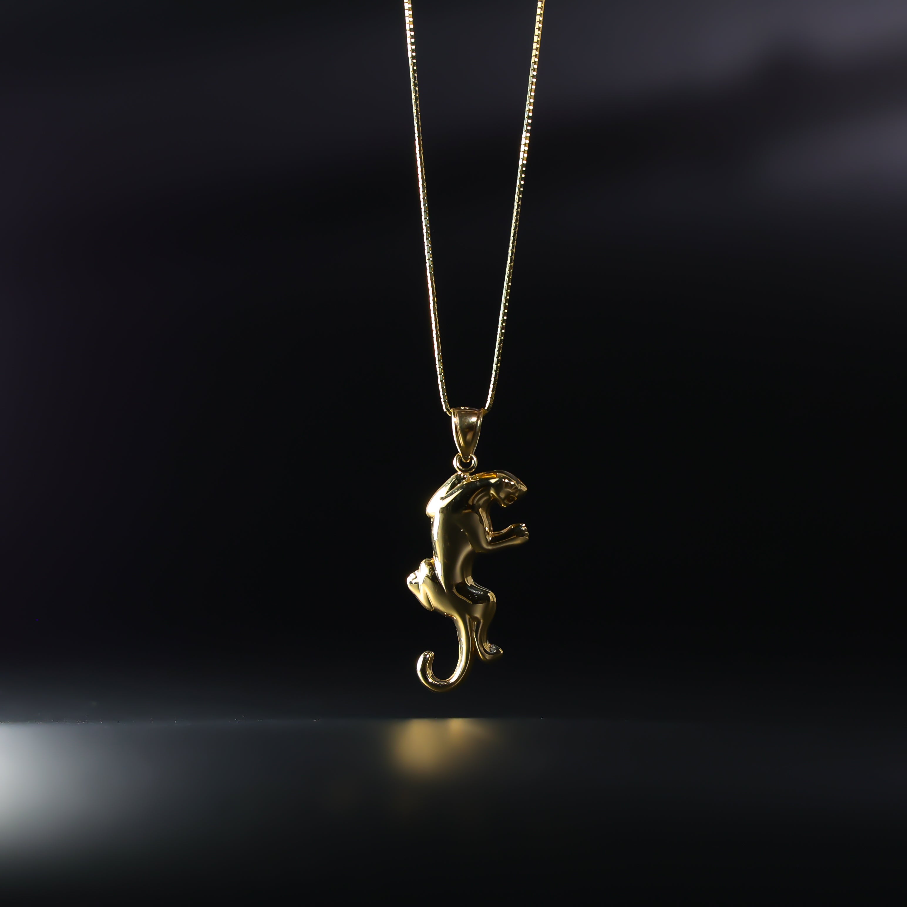 14K Gold Panther Pendant - Model 1618 | Charlie & Co. Jewelry