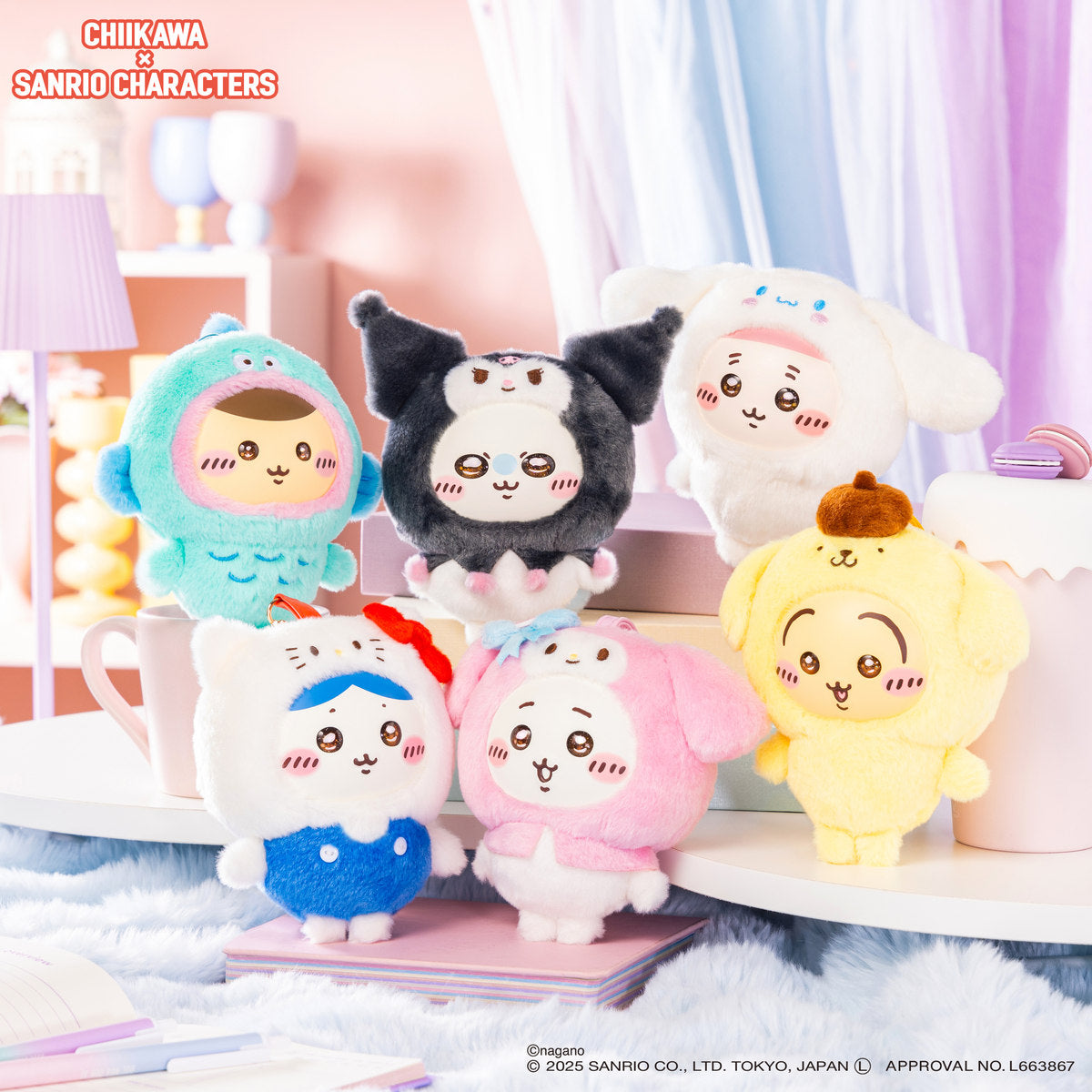 ちいかわ×サンリオキャラクターズ Kiramekko（うさぎ×ポムポムプリン
