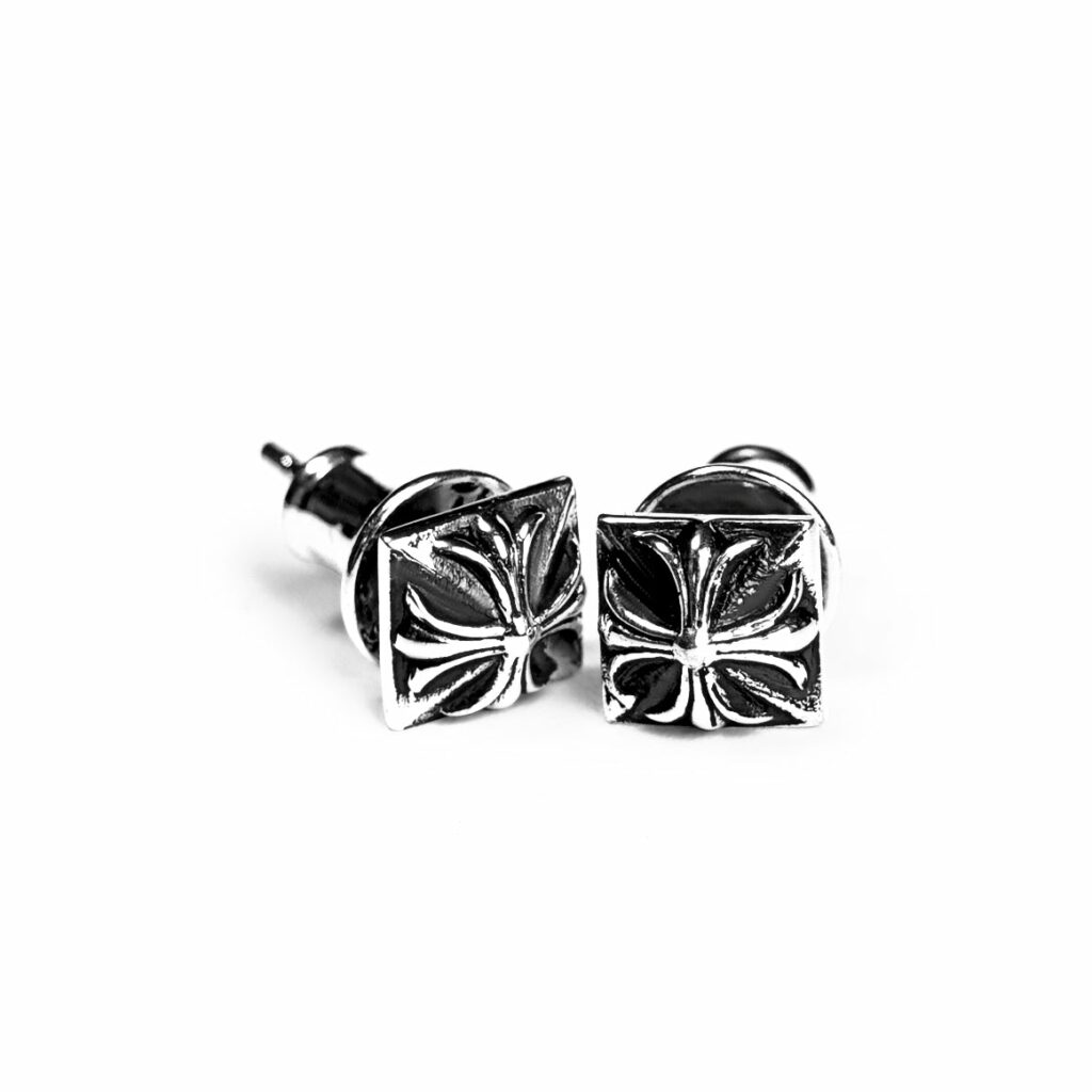 Chrome Hearts Pyramid Plus Stud Earrings