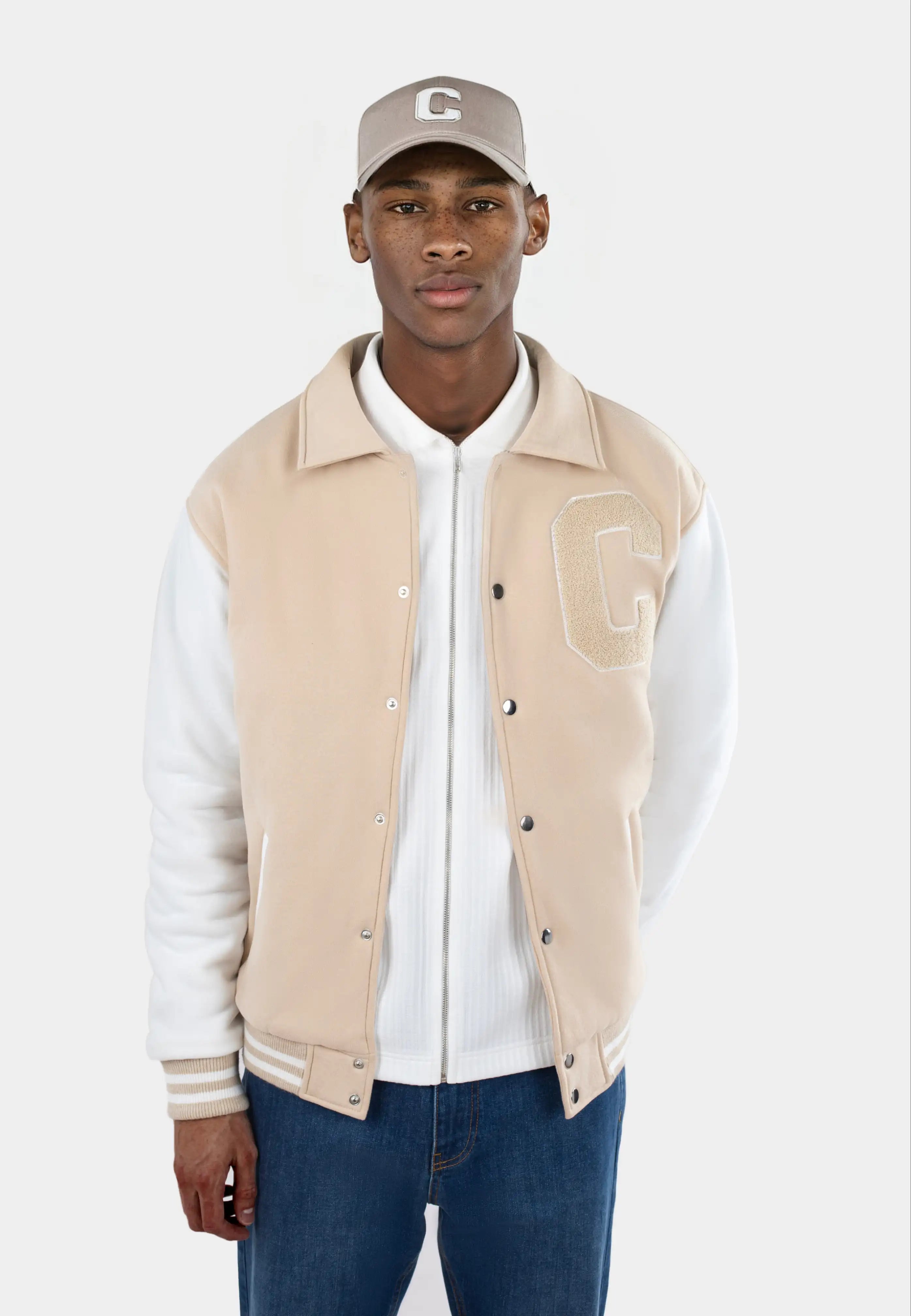Jason varsity jacket - Sand