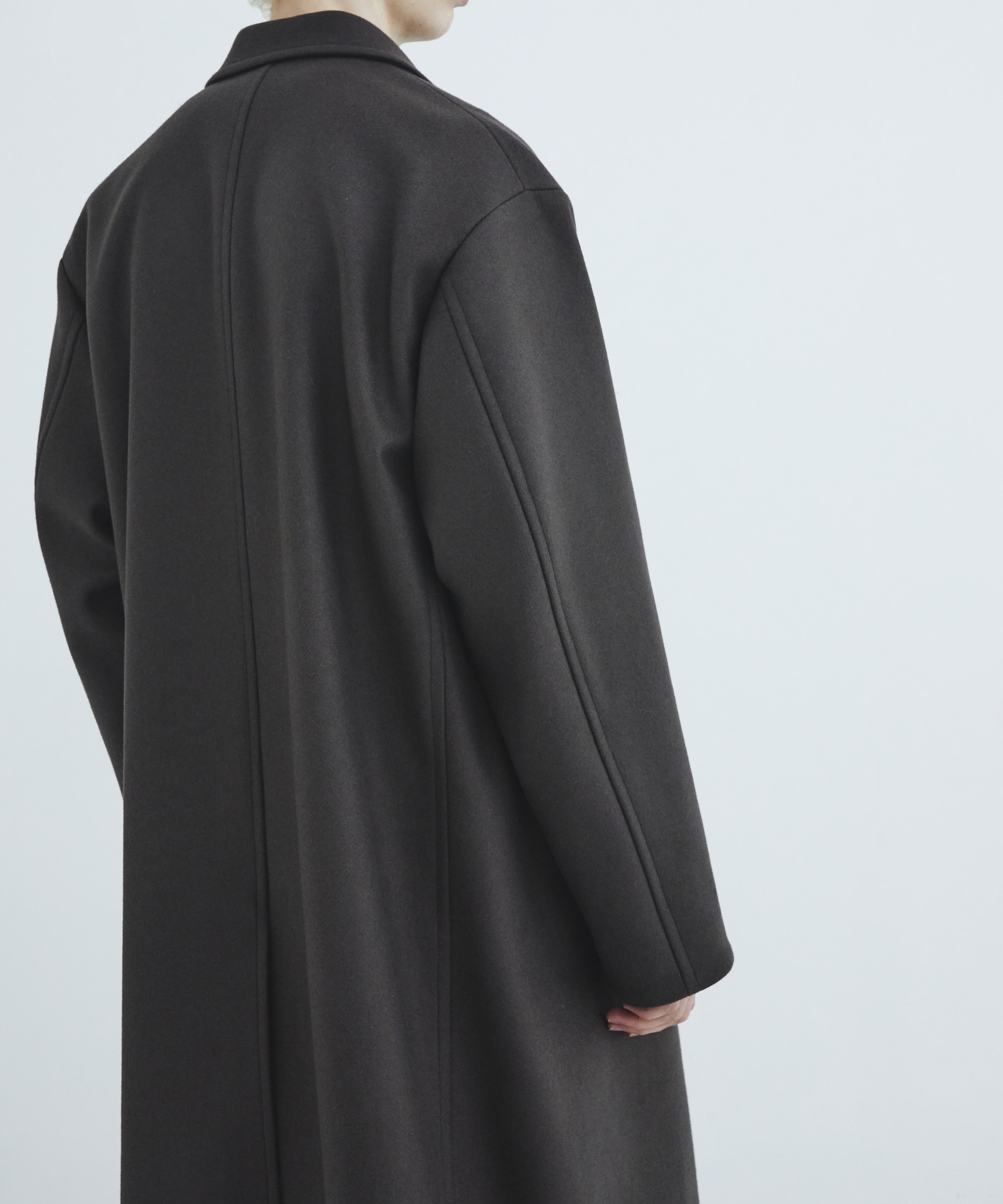 Premium meltonオーバーチェスターコート(1 DARK GREY): : メンズ