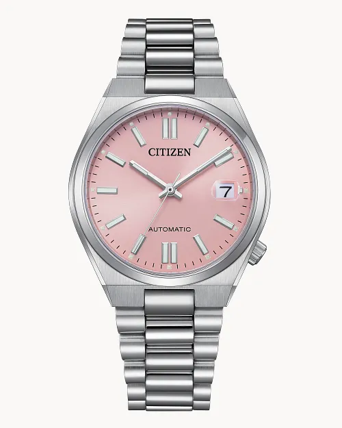 TSUYOSA 37mm Pink Dial Stainless Steel Bracelet NJ0200-50Z | CITIZEN