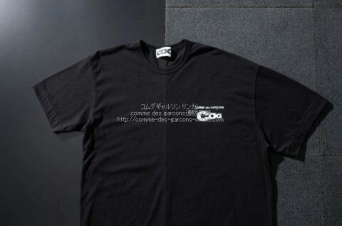 CDGコムデギャルソン アシンメトリー ドッキングTシャツ-ノーマル