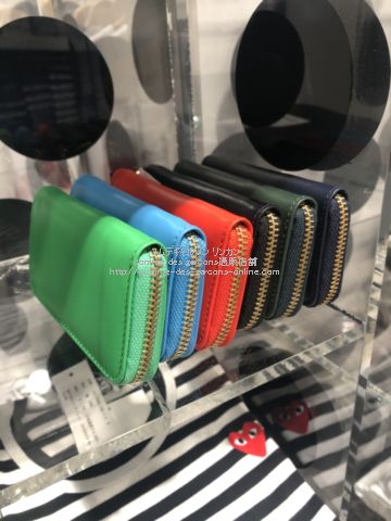 コムデギャルソン 超ミニ横長コインケース ネイビー-SA410X-ミニ財布