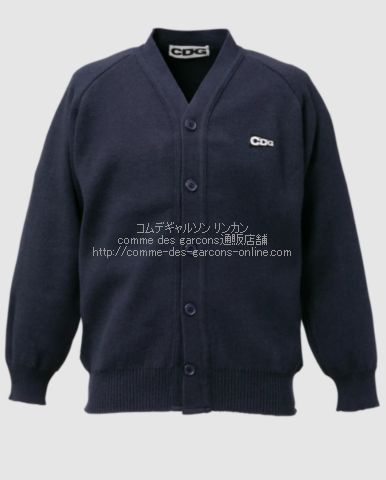 CDG コムデギャルソン CDGパッチ Vネック スクール カーディガン