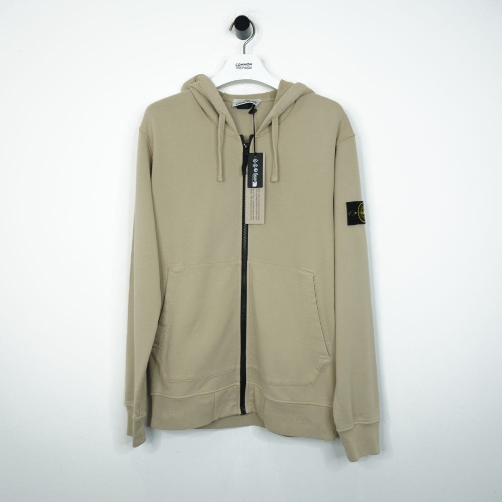 Stone Island Desert Sand Full Zip Hoodie | Common Cultured