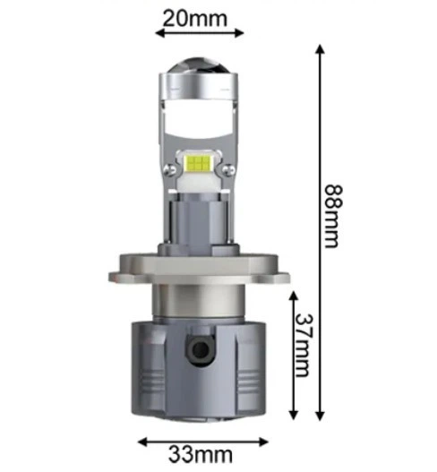 Mini линза LED. Светодиодные Мини линзы H4 модель G01 5700K 38W
