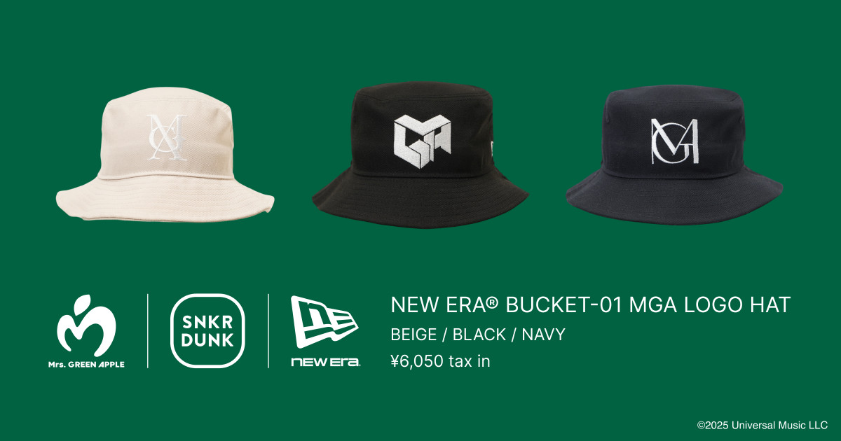 きょうから】Mrs. GREEN APPLE、限定「NEW ERA」キャップ＆ハット抽選