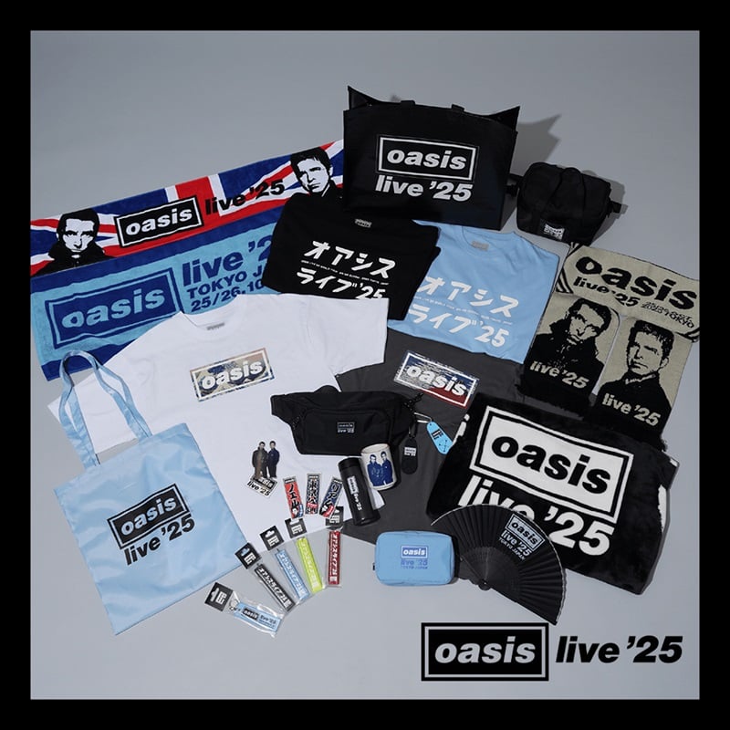 オアシス、日本公式ツアーグッズが公開に 浮世絵、江戸紫Tシャツや
