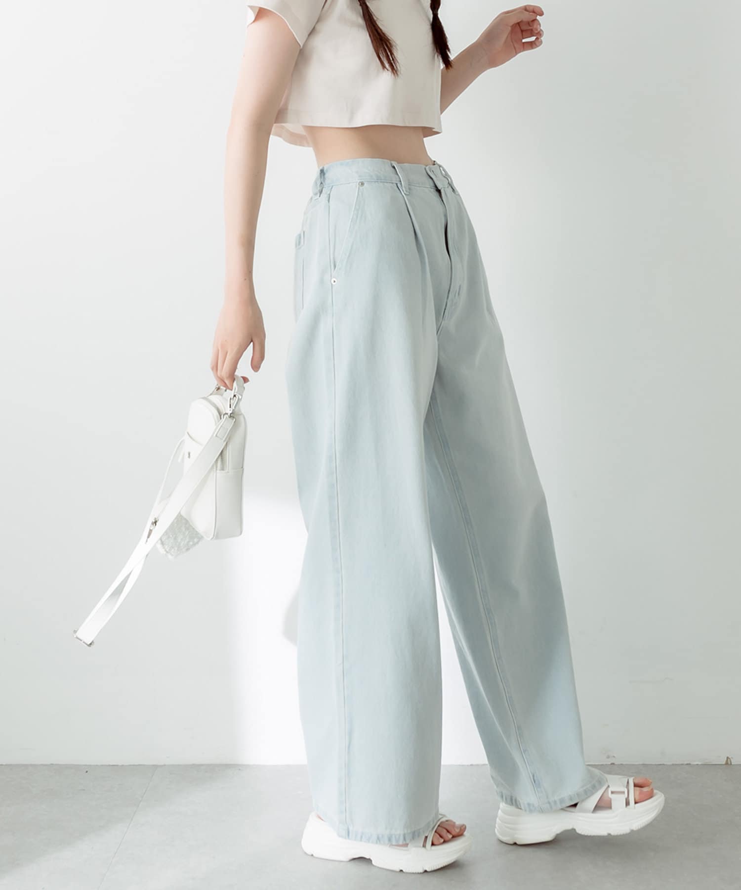 S/Mサイズ展開】ゆる盛れハイウエストデニムパンツ | OLIVE des OLIVE