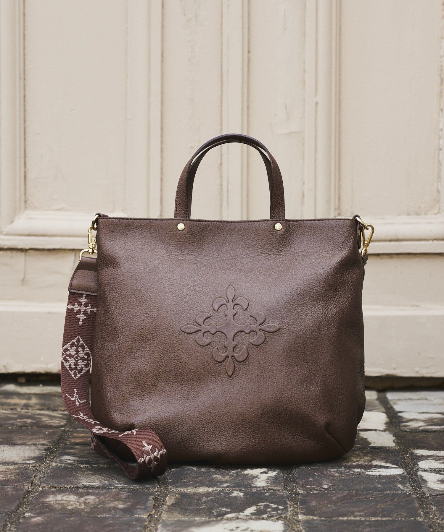 【極美品】russet ラシット モノグラム トートバッグ ブラックブラウン russet（ラシット） トートバッグ ロゴトートバッグ レディース メンズ