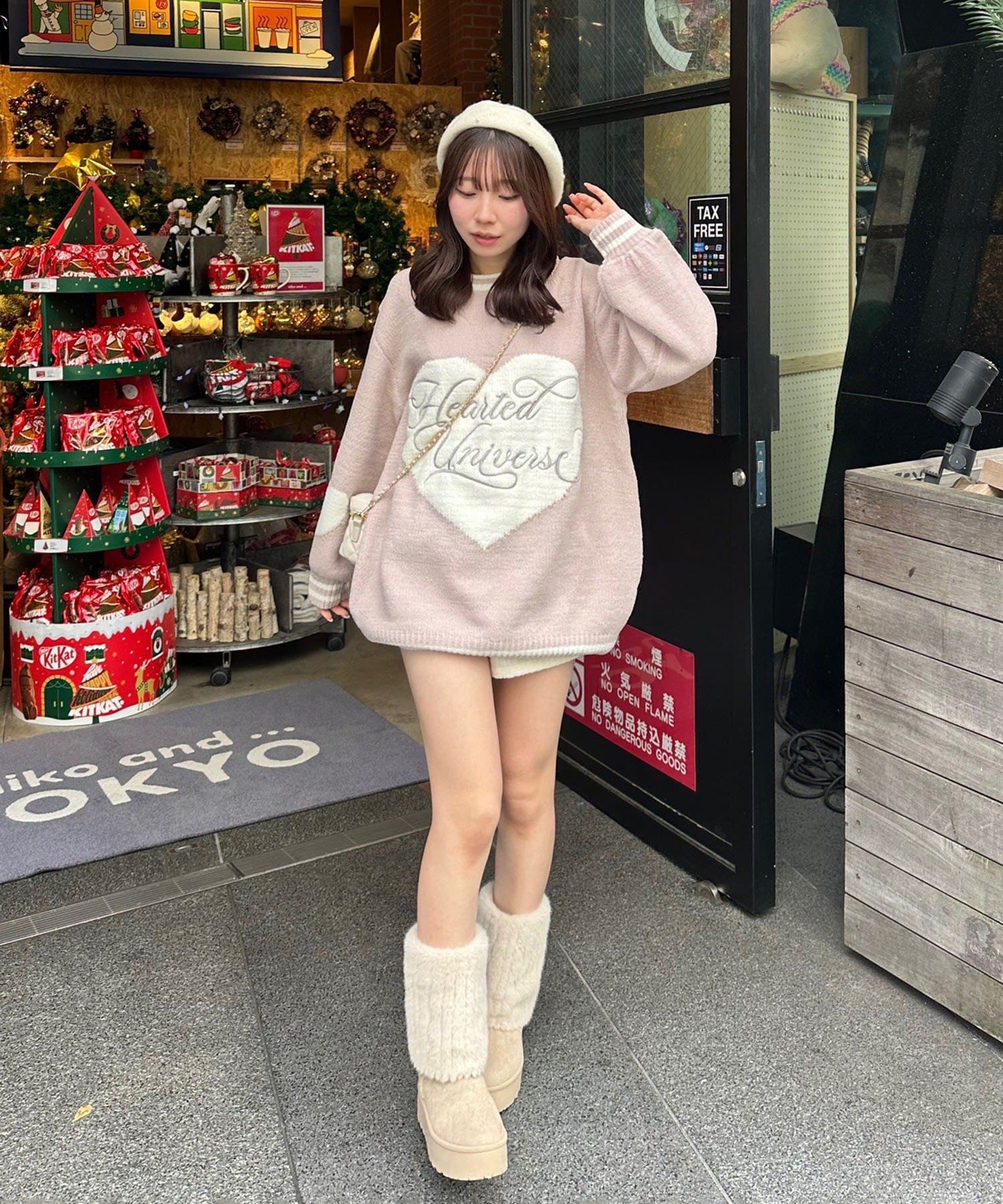 HolidayCollection】モールハートBIGニット | Remind me and forever
