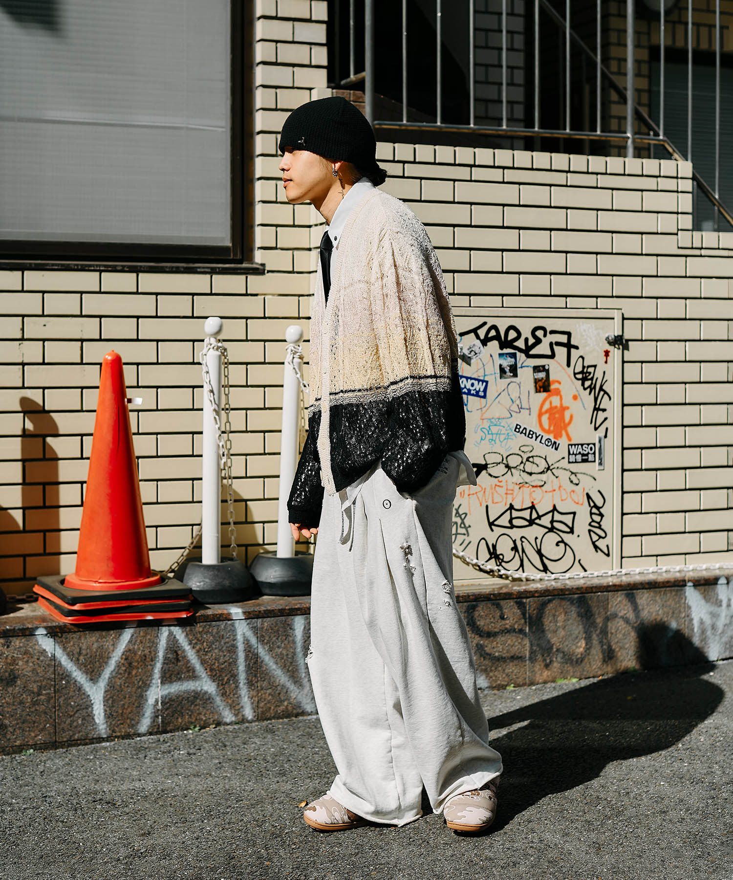 別注 HOME BAGGY DAMEGED(XS WHITE): SHINYAKOZUKA: MENS｜CONZ ONLINE