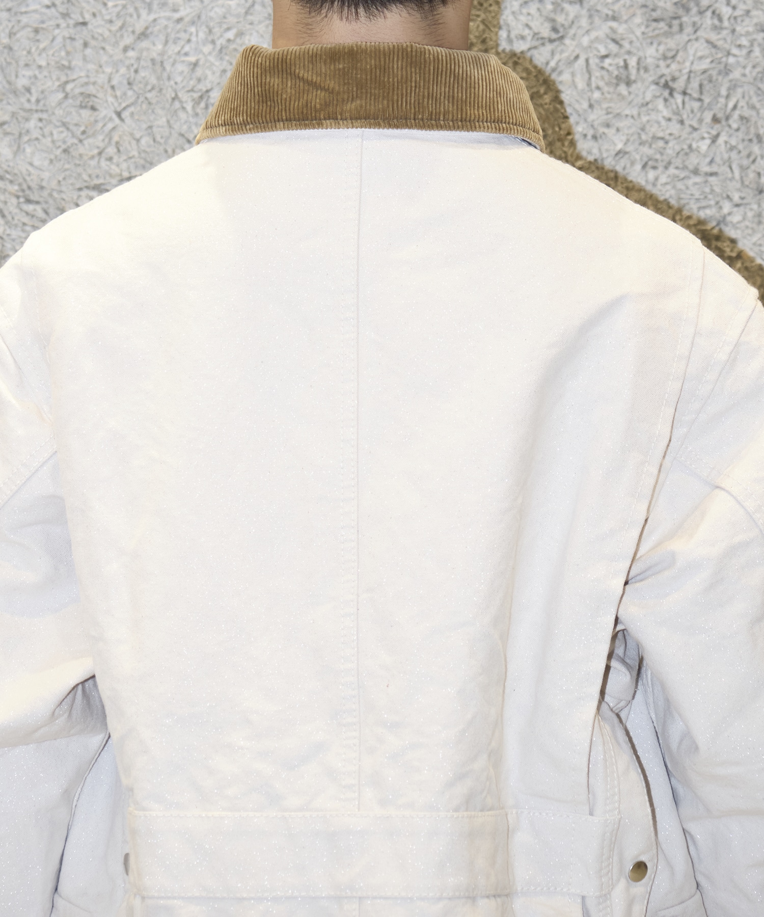 GLITTER CANVAS HUNTING JACKET(S IVORY): Midorikawa: MENS｜CONZ