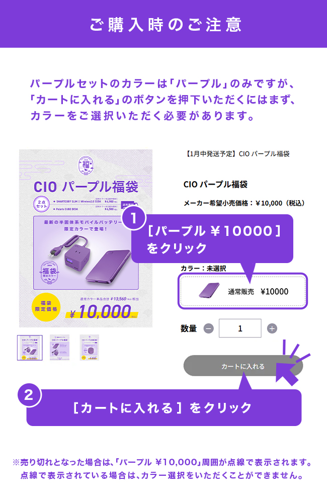 CIO パープル福袋 | 株式会社CIO（シーアイオー）公式HP 充電器