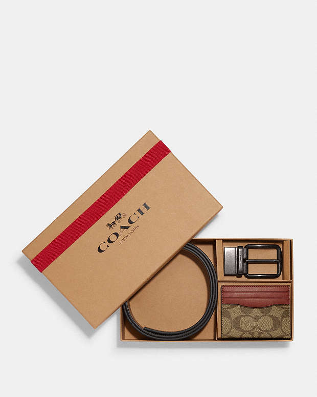 公式】コーチアウトレット | ボックスド カード ケース アンド ベルト