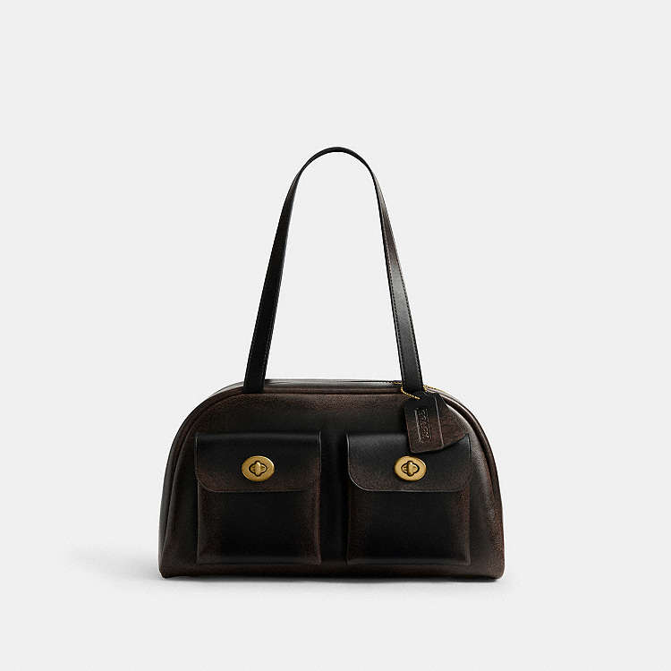 COACH® | Twin Turnlock Bag In Loved Leather